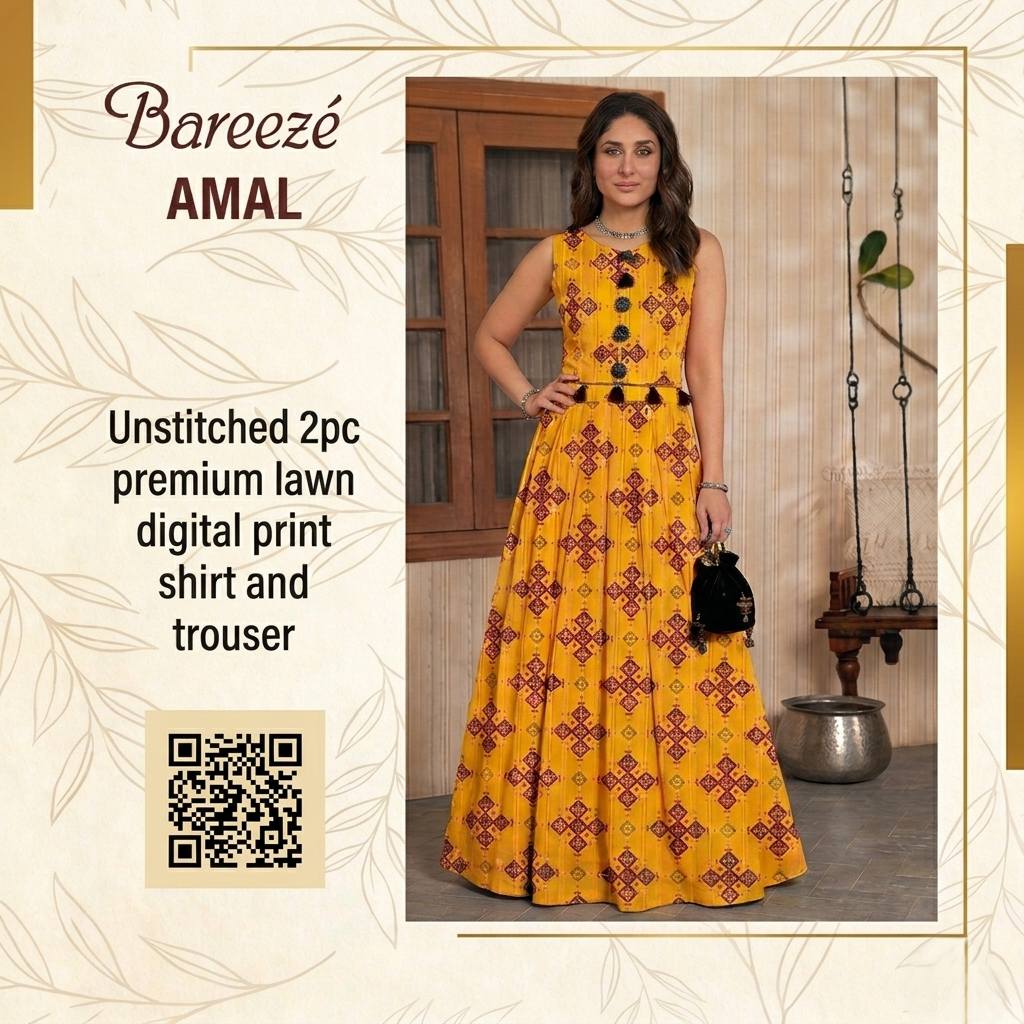 Bareeze 2 Piece - Printed Suit