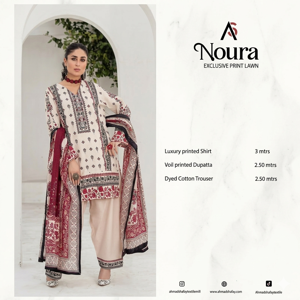 Noura 3 Piece - Printed Suit