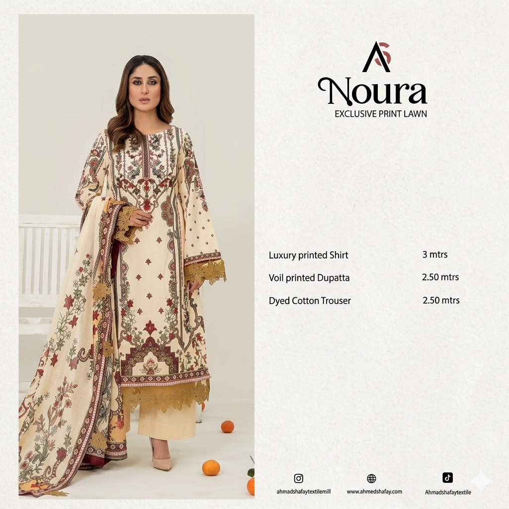 Noura 3 Piece – Printed Suit