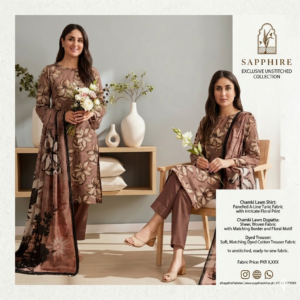 Sapphire 3 Piece - Chimki Lawn Suit