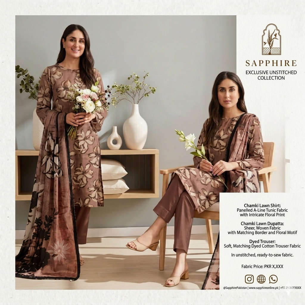 Sapphire 3 Piece - Chimki Lawn Suit
